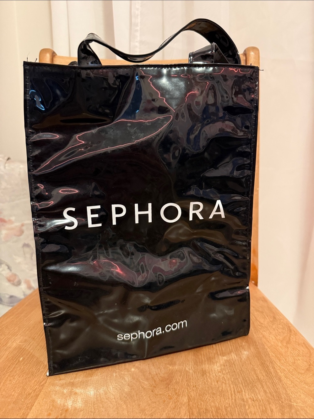 Rare* Sephora Black Glossy Patent Tote Bag